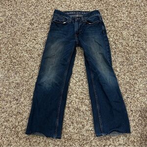 American Eagle Jeans Men Size 26/28 Low Loose Dark Blue